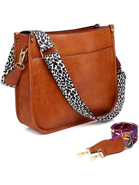 Vegan Leather Crossbody Bags for Women, Crossbody Purse with Guitar Strap
